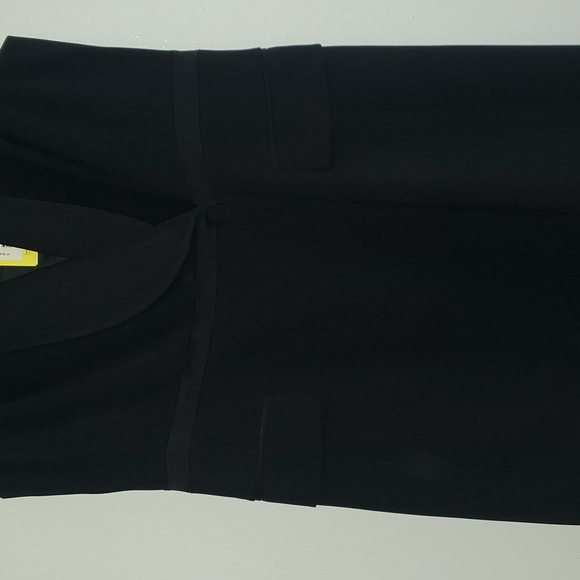 NWT Karen Millen Sleeveless Black Tuxedo Dress Size 12 - Picture 2 of 7